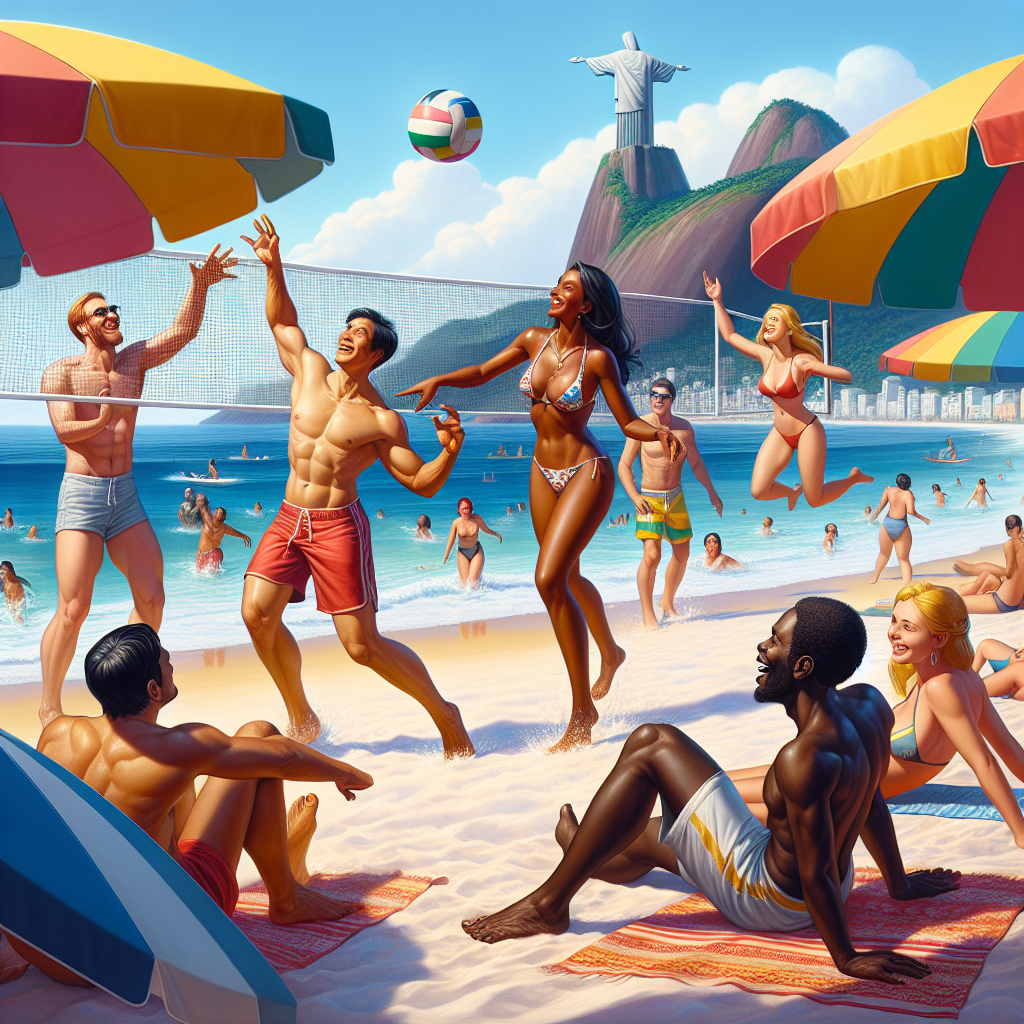 Rio de Janeiro Beach Scene Description